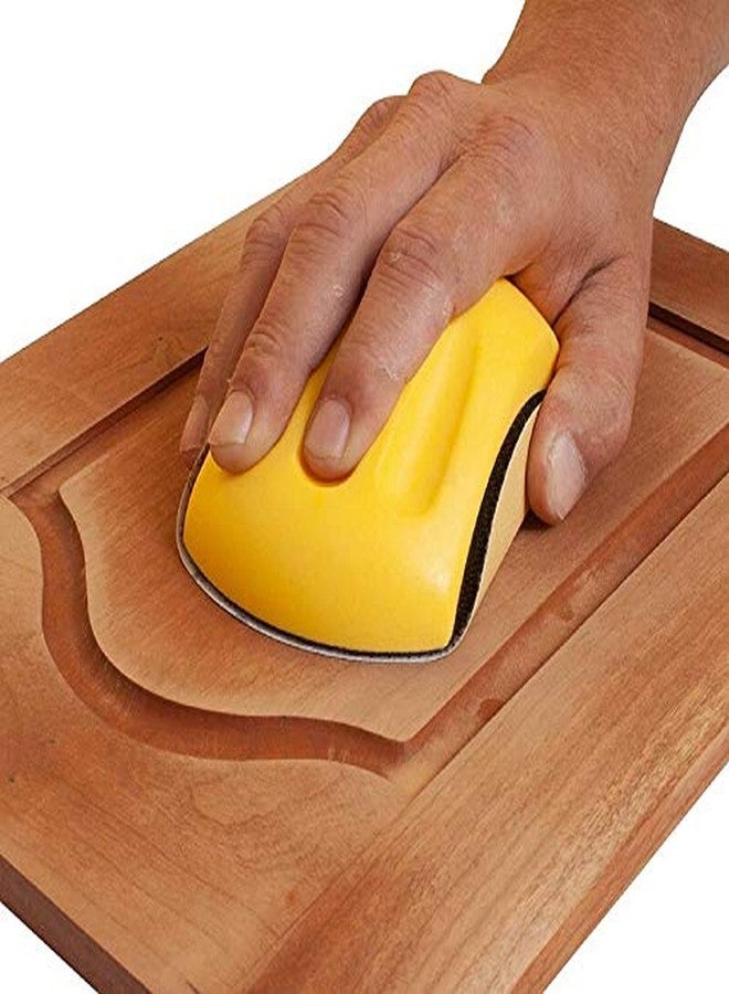 Digital Craft 150mm Hand Sanding Block with Sandpaper Disc Holder | Hand Grinding Polishing Pad | 8-Hole Sanding Discs and Hand Gloves Set - Image 2